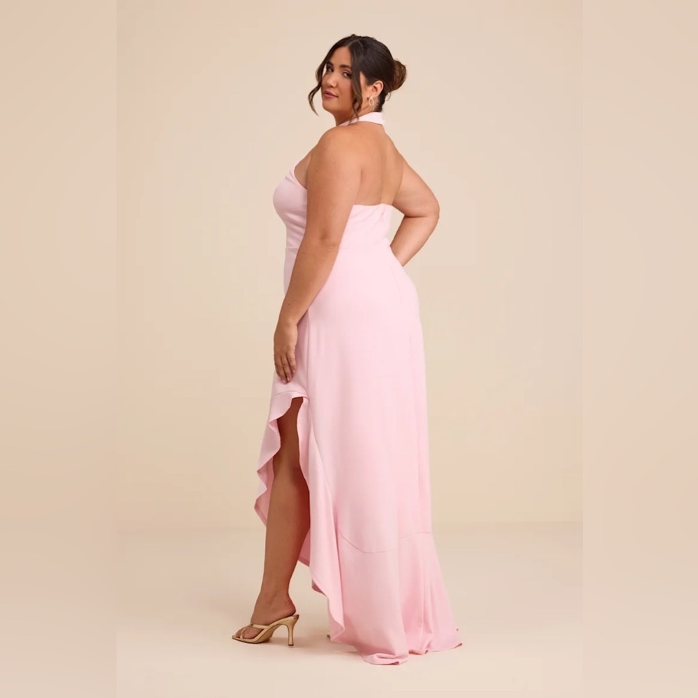 Lulus Majestic Perfection Light Pink Ruffled Halter Maxi Dress - Picture 7 of 14